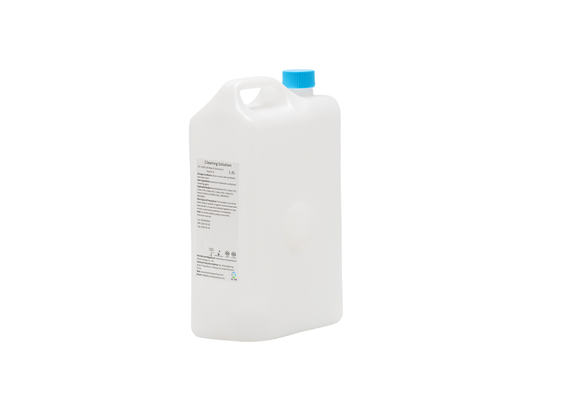 Solución de lavado de células SC-LSB /NaOH-D compatible con el limpiador de analizador bioquímico Roche