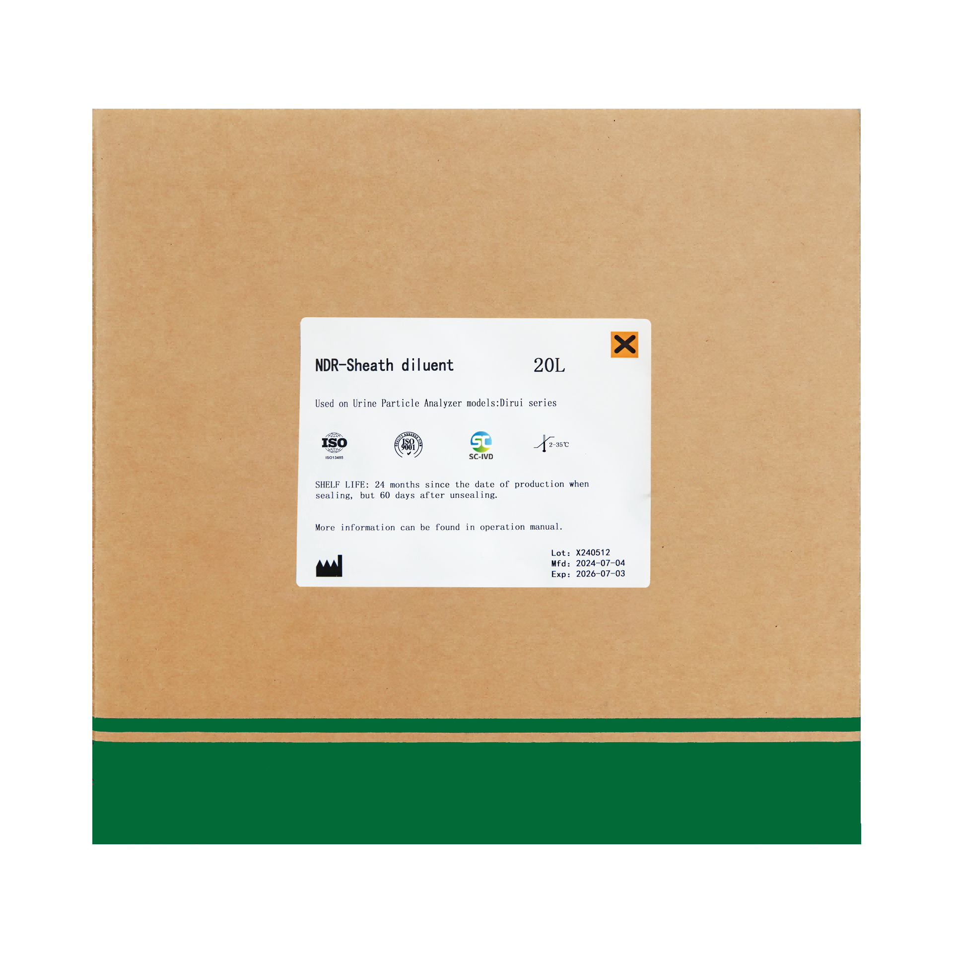 Diluting fluid for urine analysis for the Dirui FUS-100, FUS-200/FUS-2000 urine analyzer