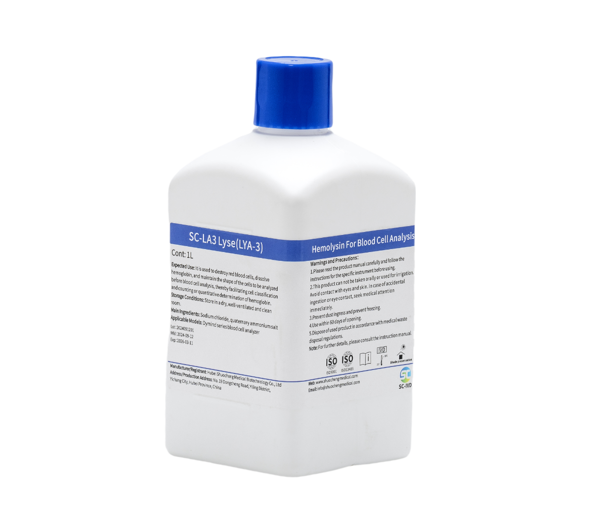 In Vitro Diagnostic Medical Laboratory Reagents Cost-Effective Alternative Dymind LA3 Lyse Reagent