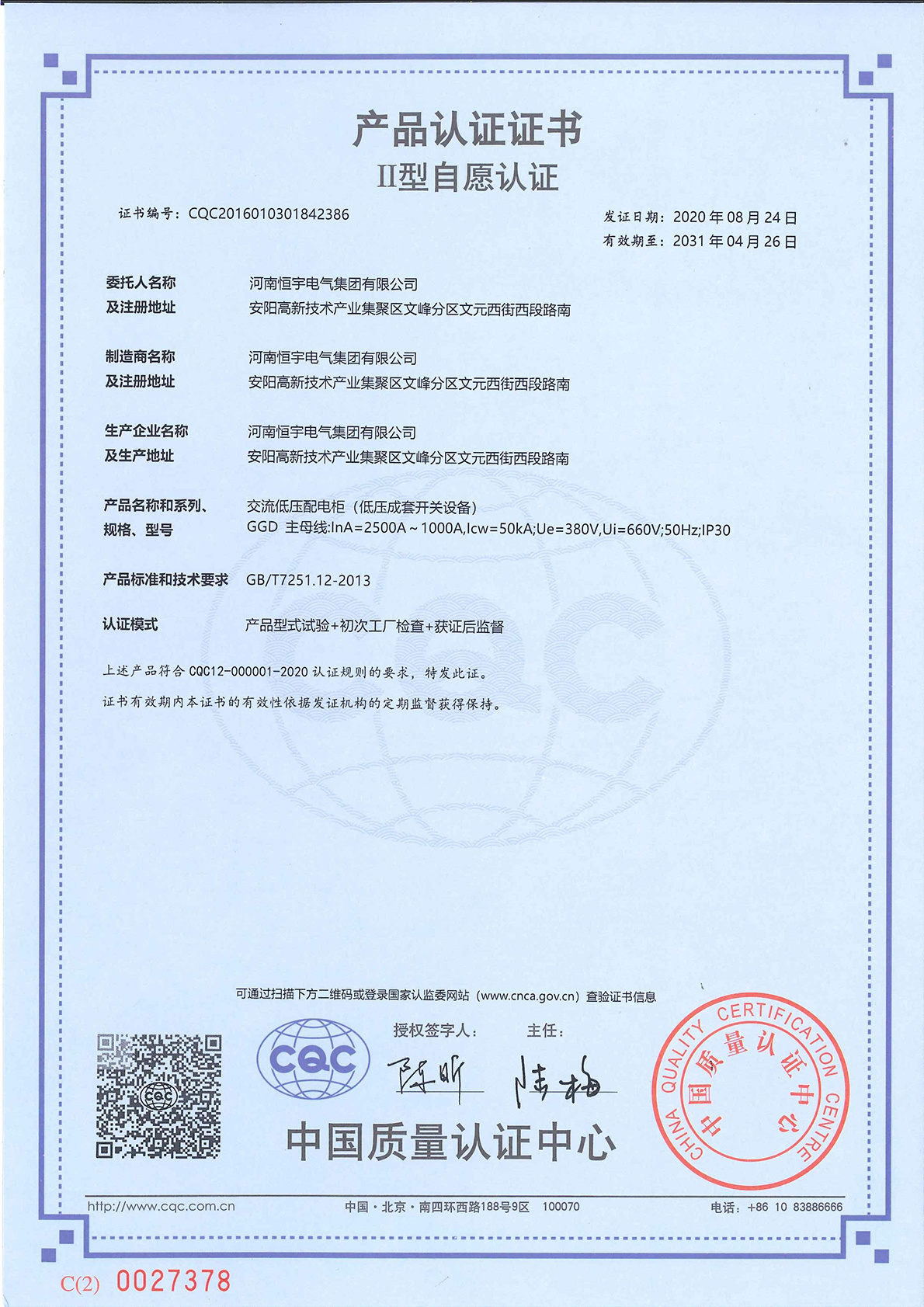 GGD CQC Certification