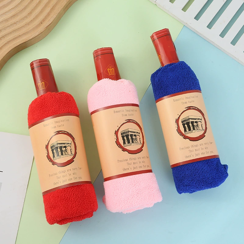 Red wine shaped towel