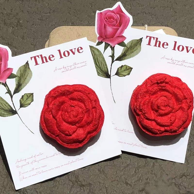 Three-dimensional flower seed paper
