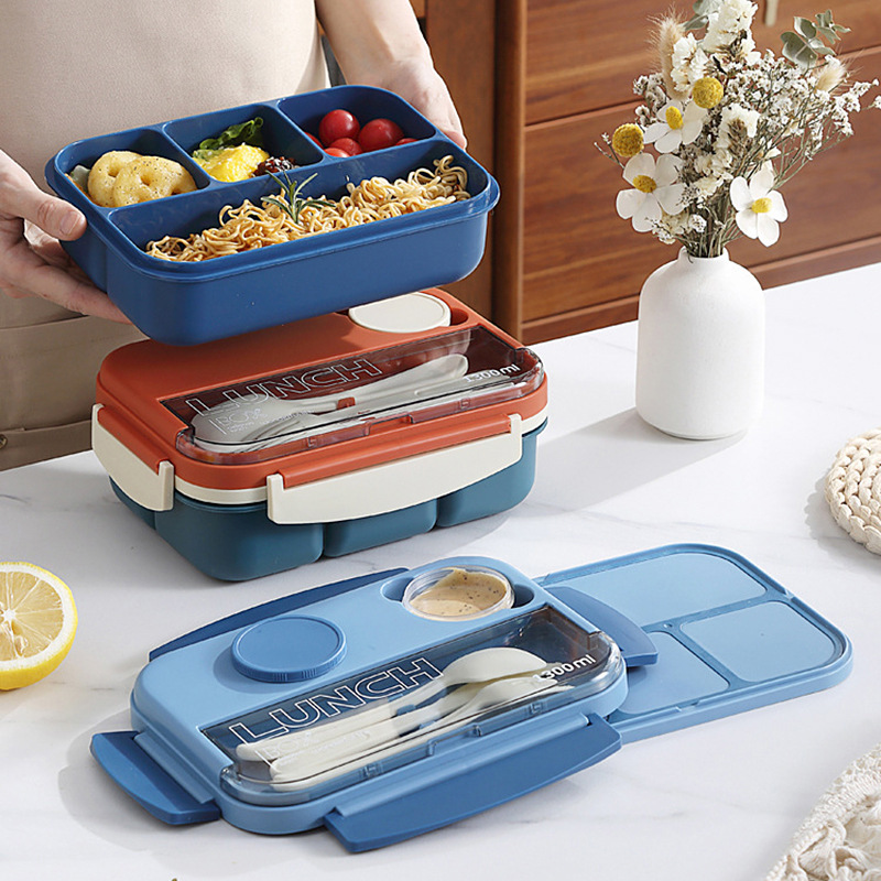 Square four-grid fresh-keeping lunch box
