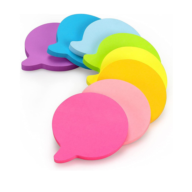 Colorful sticky notes of different shapes