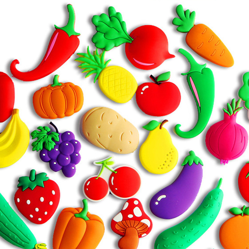 Fruit-shaped magnetic stickers