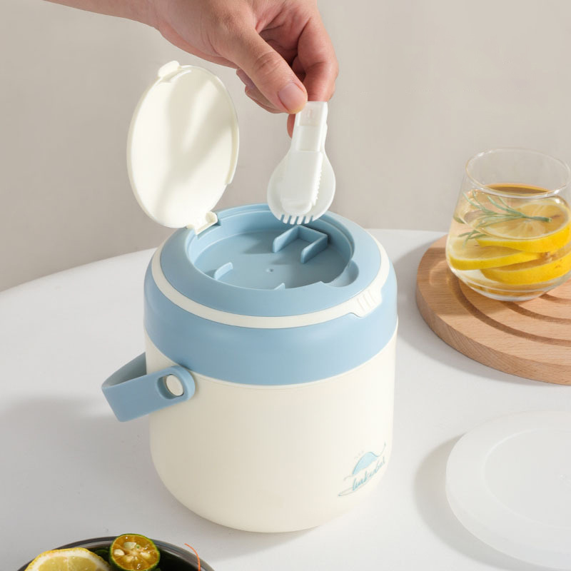 Two-tone double-layer insulated lunch box