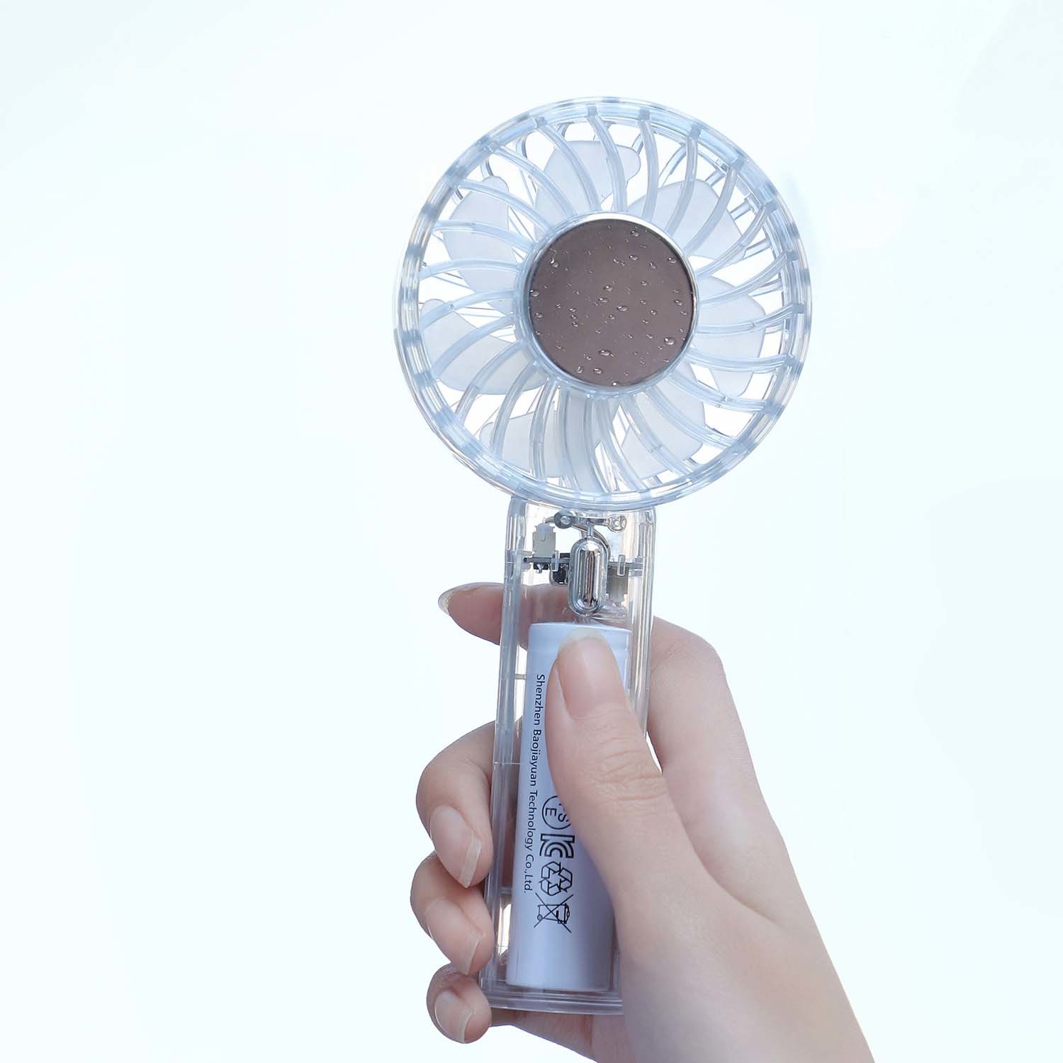 Transparent body mini fan