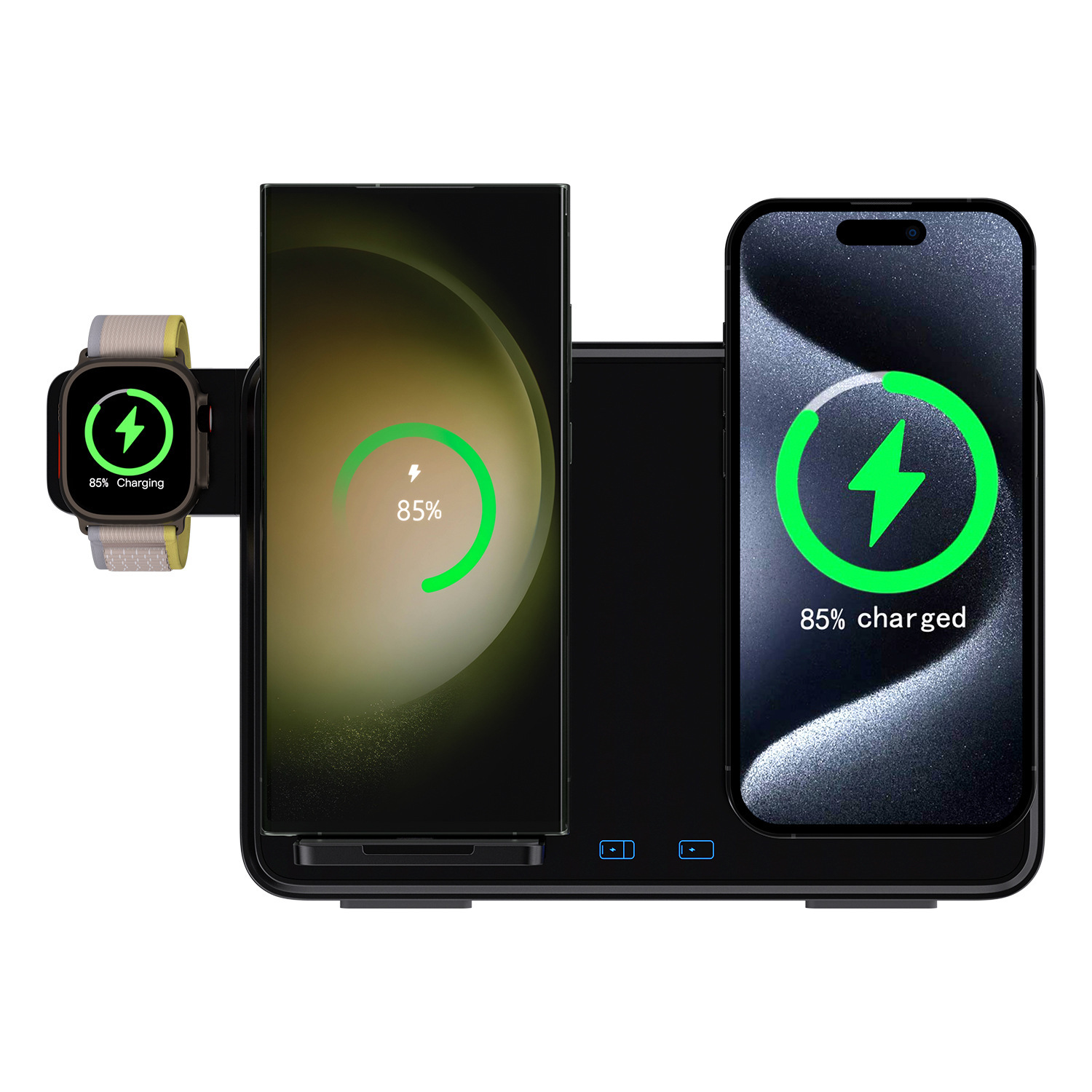 雙手機位無線充電板