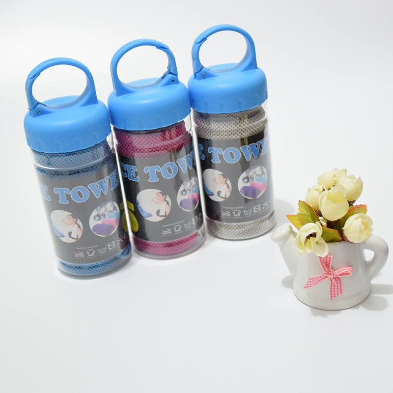 Bucket-type sports cooling quick-drying towel