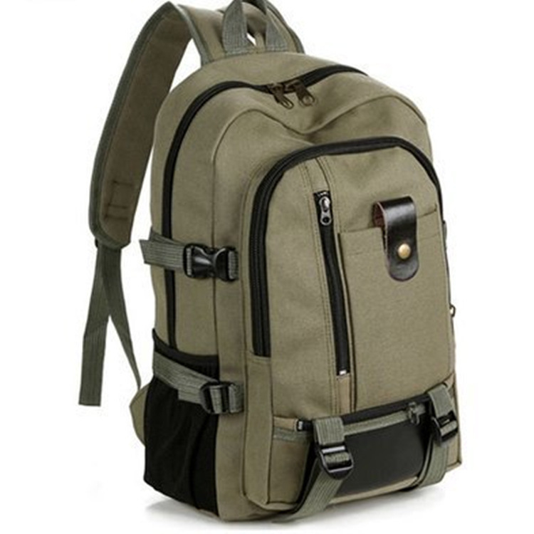 Casual travel canvas backpack