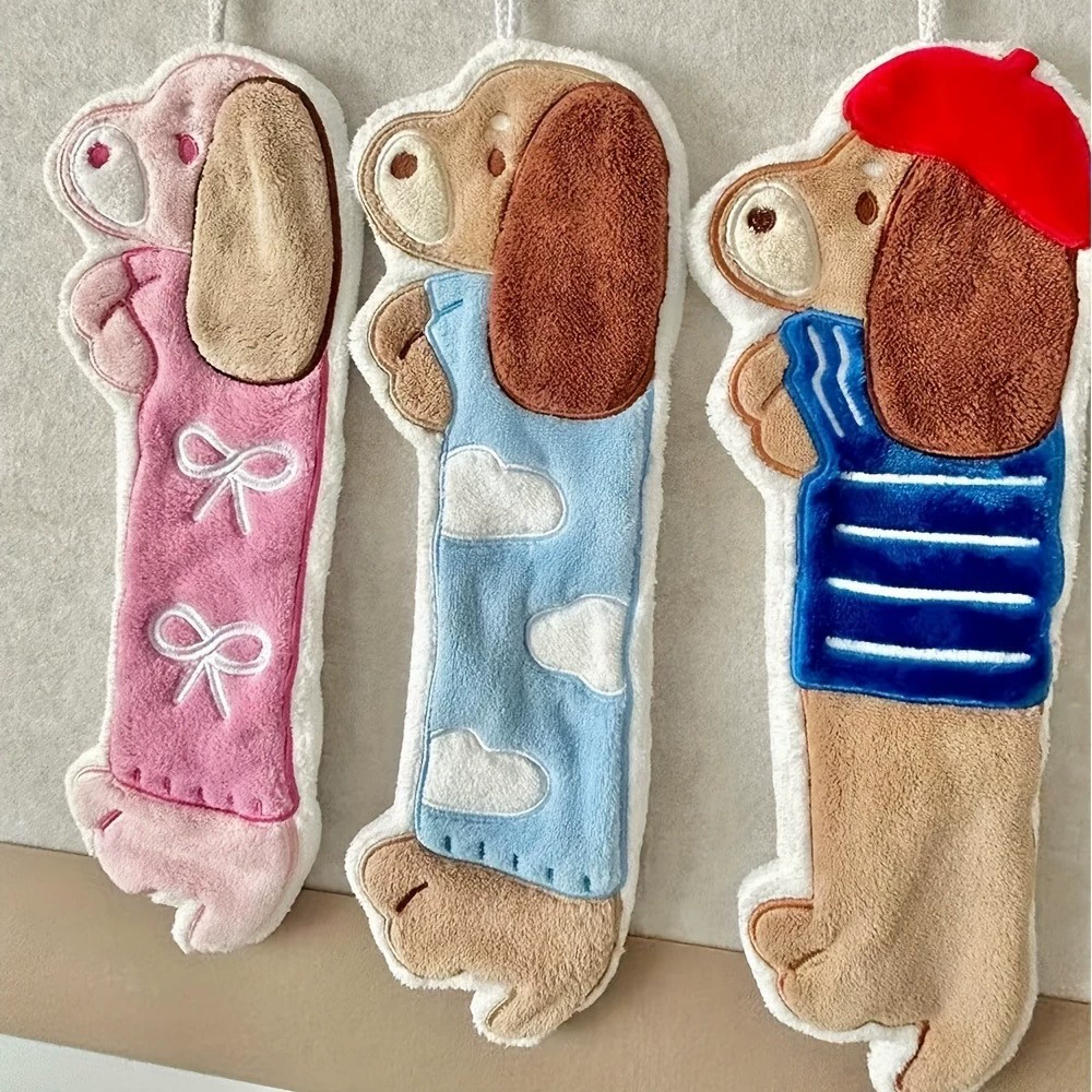 Sausage dog shaped towel