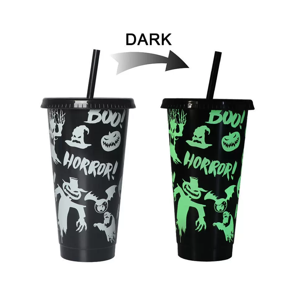 Cold and hot dual-sensation color-changing plastic cup