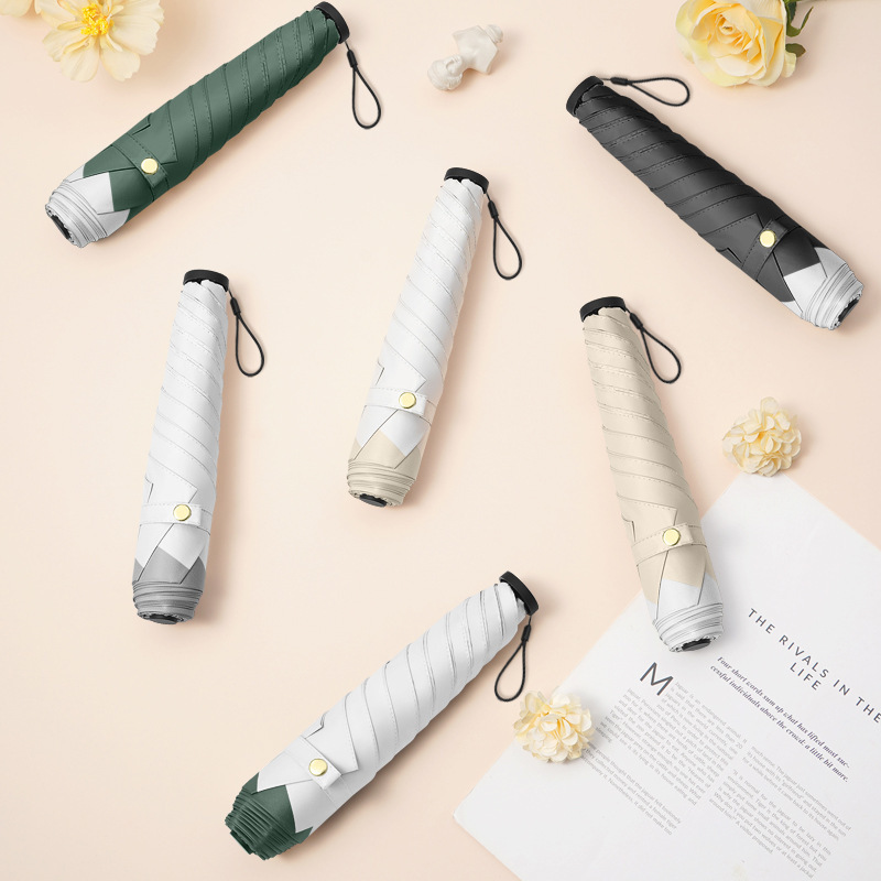 Black carbon fiber folding umbrella