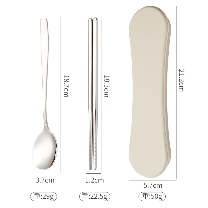 2-piece 304 portable tableware