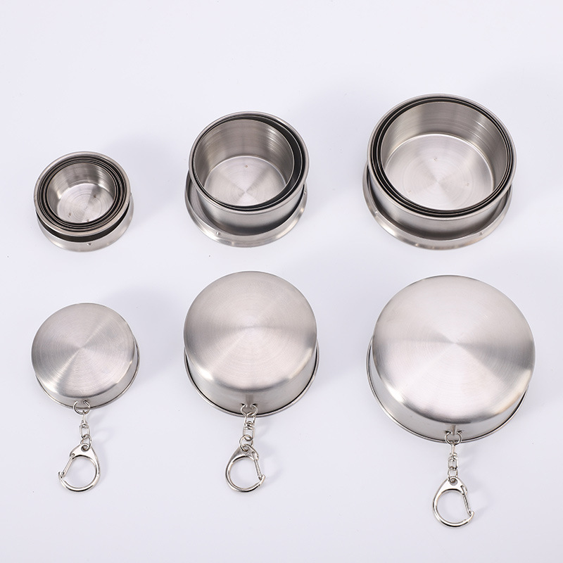Stainless steel telescopic cup