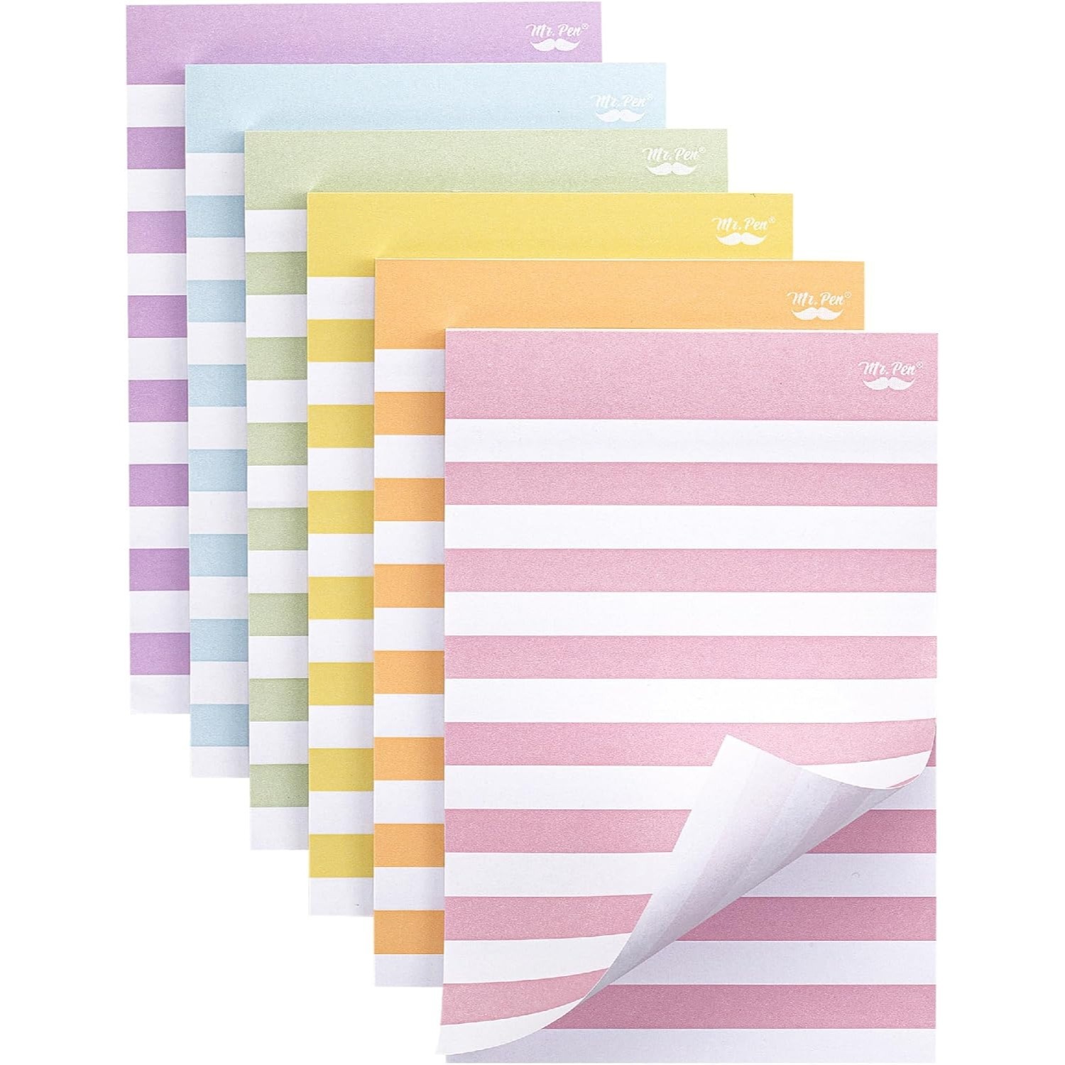 Rainbow tear-off sticky notes
