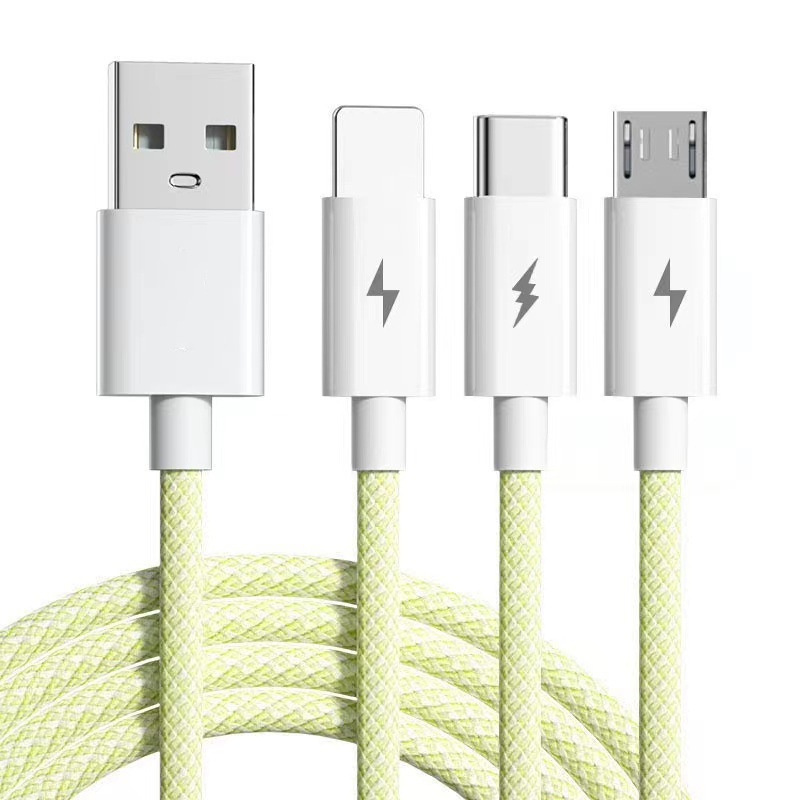 Colorful braided rope data cable