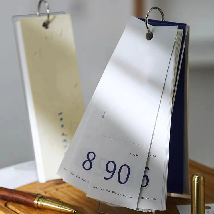 Rectangular iron ring calendar