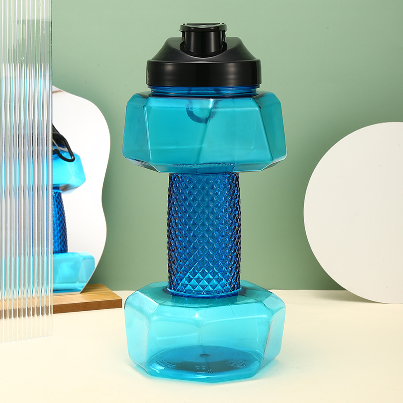 Dumbbell-shaped large-capacity sports water bottle
