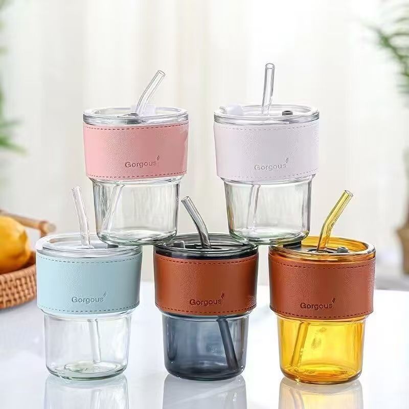 Bamboo-section glass with lid