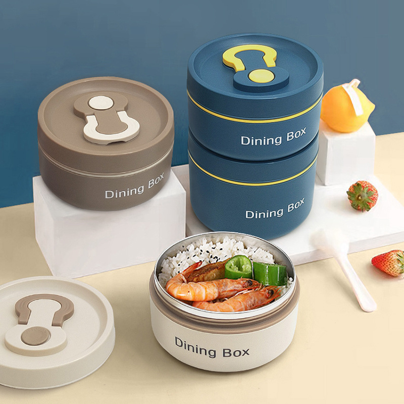 Portable 304 stainless steel lunch box