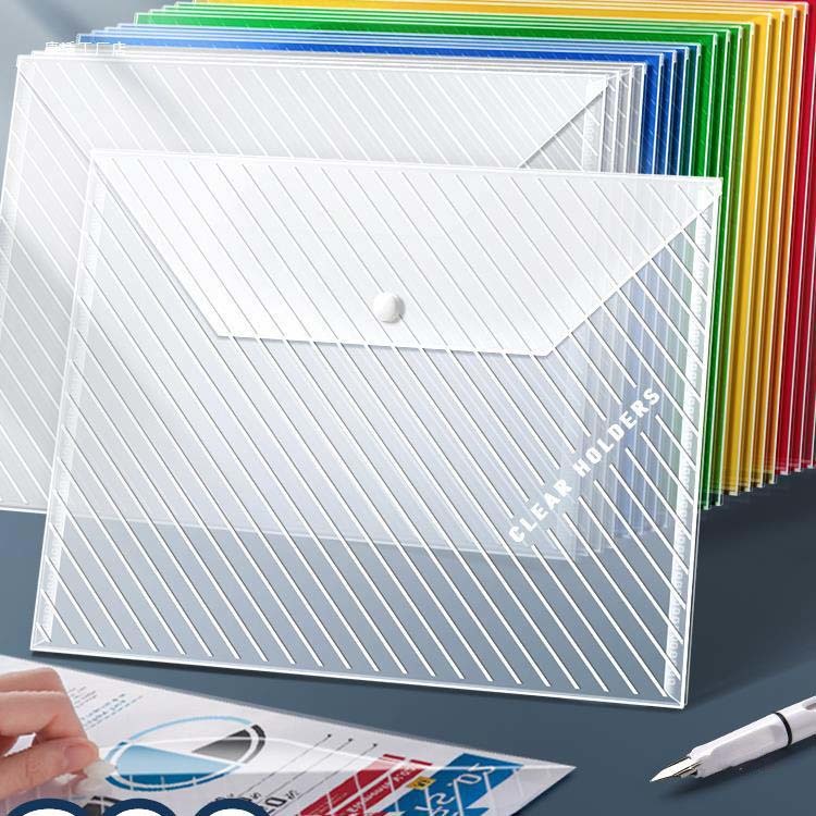 Transparent snap-closure bag