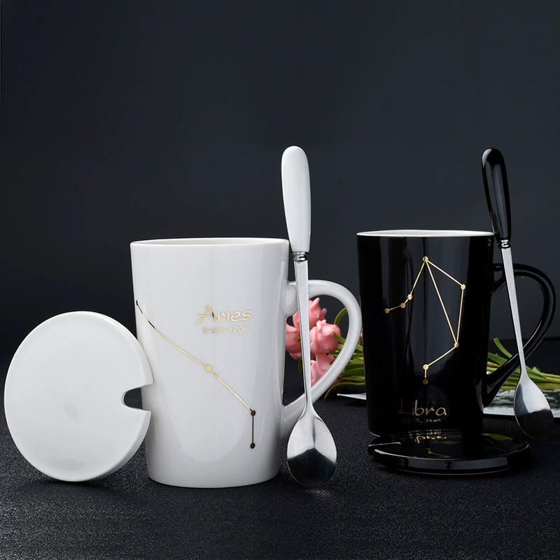 黑金創意星座馬克杯
