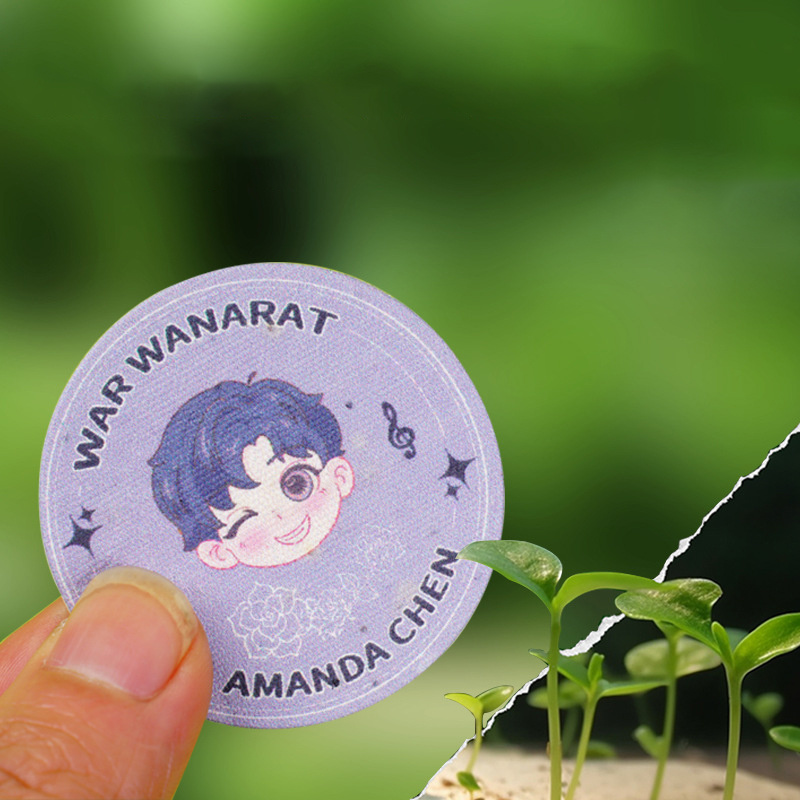 Seed paper commemorative badge