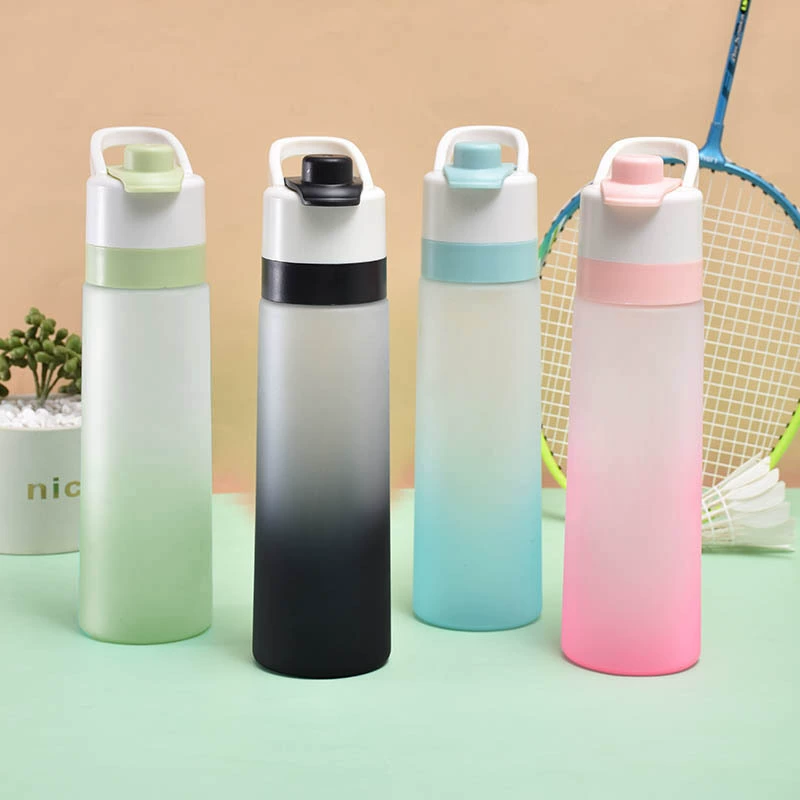 Matte spray sports water bottle
