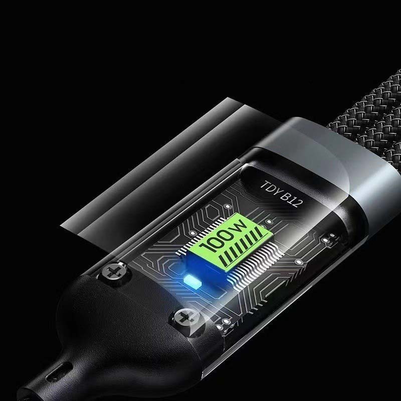 See-through chip data cable