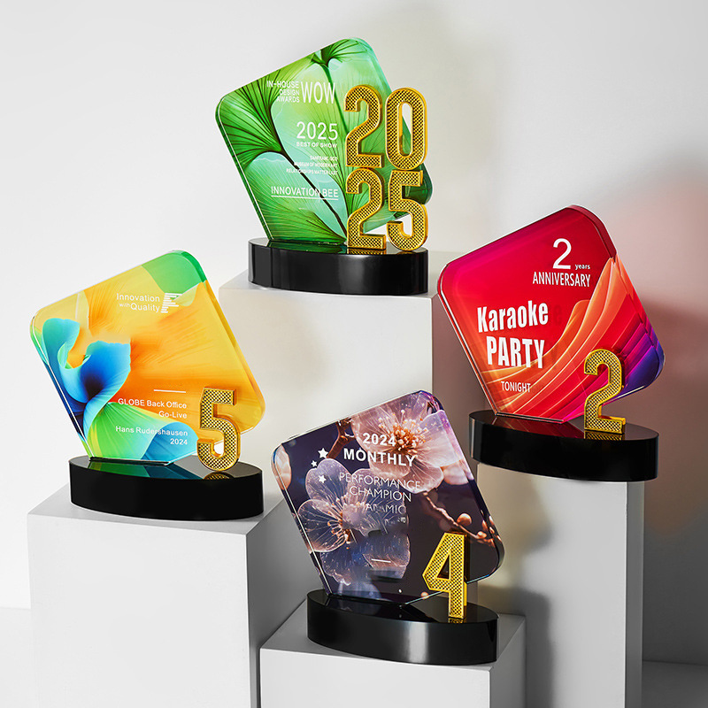 Creative digital crystal trophy