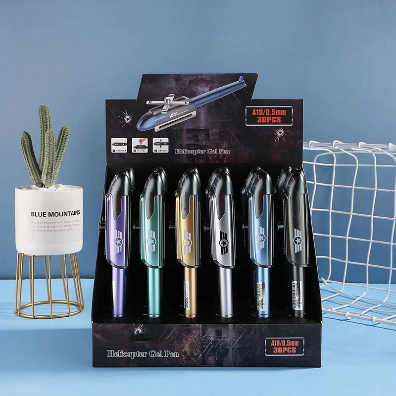 Helicopter-shaped plastic neutral pen