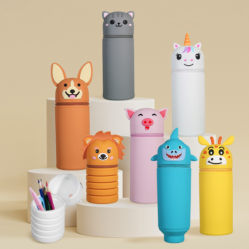 Cartoon silicone pencil case