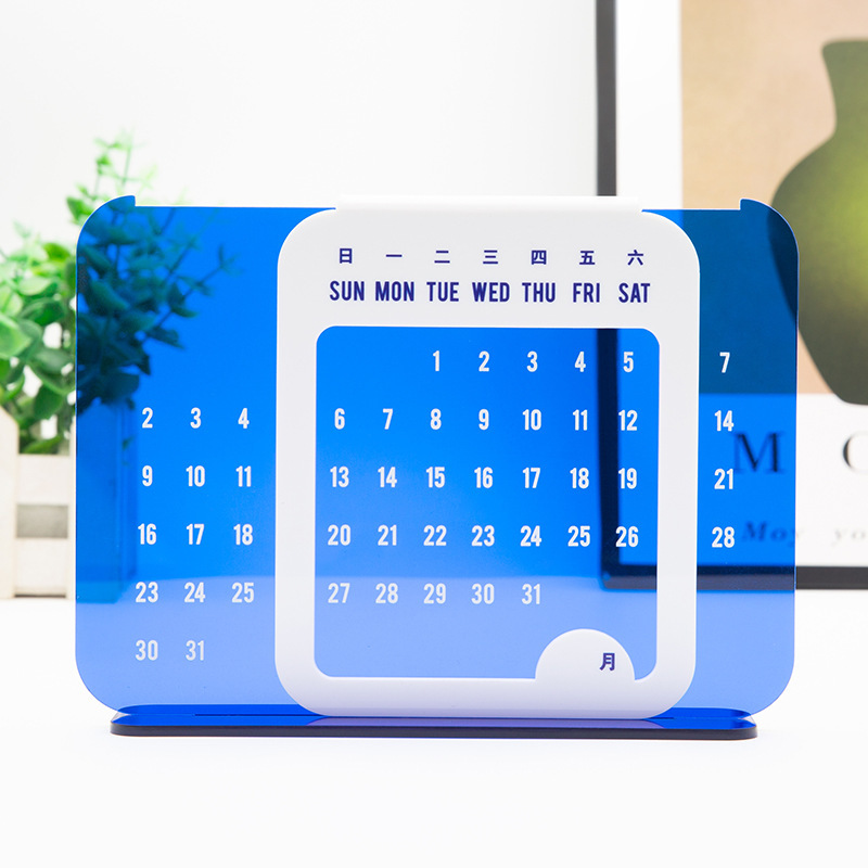 Acrylic sliding calendar
