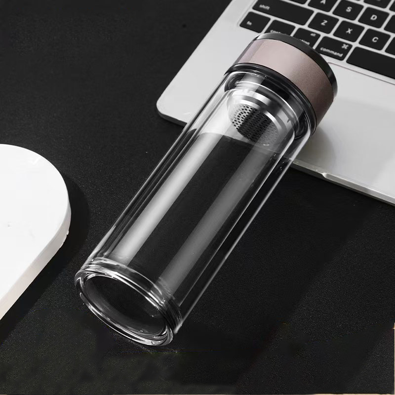 Business glass with tea infuser