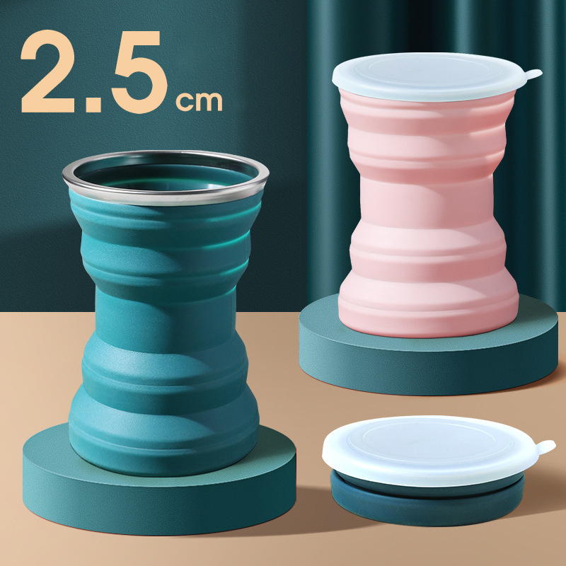 Folding cup with lid