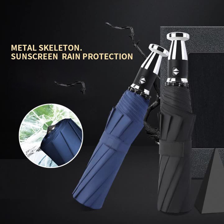 Safety hammer folding umbrella
