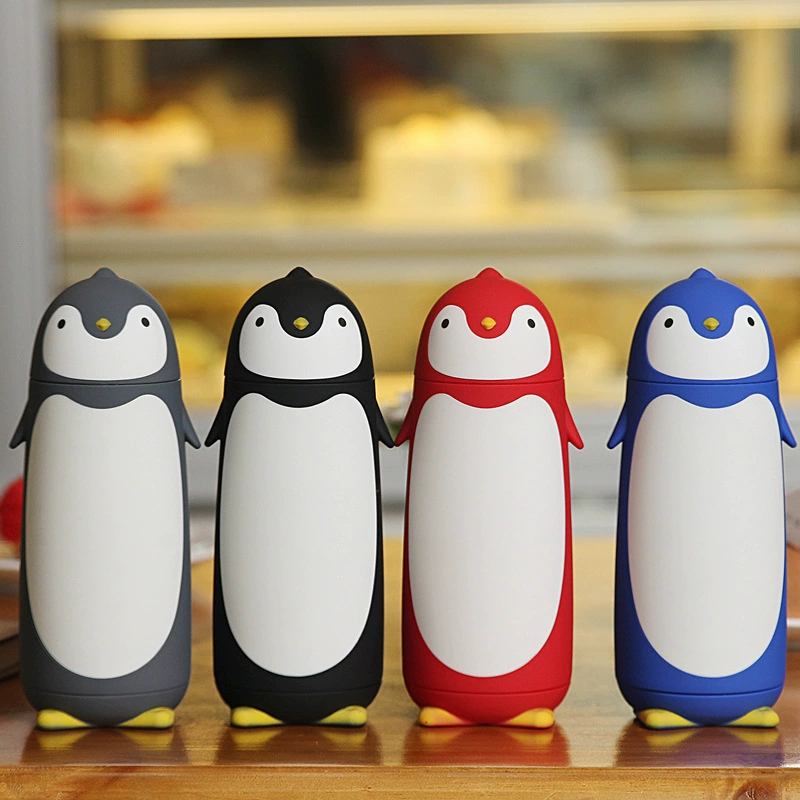 Cartoon penguin double-layer sports water cup