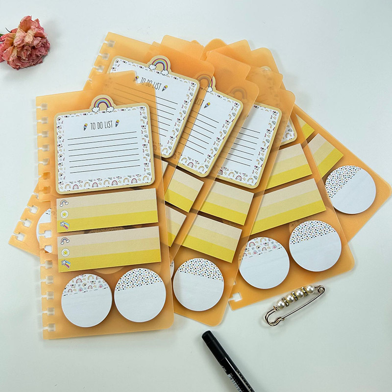 Rainbow memo pad set