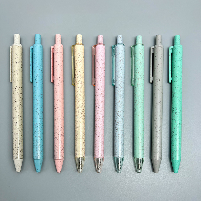 Wheat straw push pen