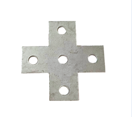 Cross five-hole pipe gallery bracket
