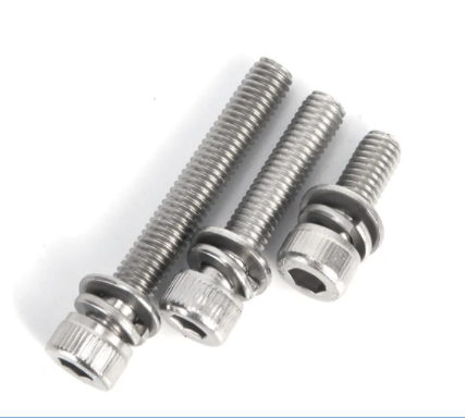 Stainless steel hexagon triple combination bolts