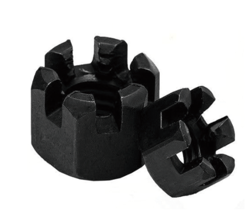 High-strength slotted nut