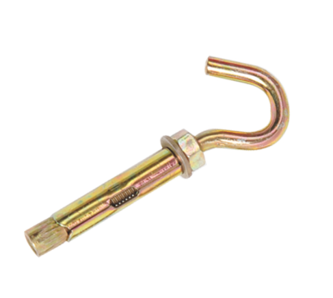 Hooked swelling bolt