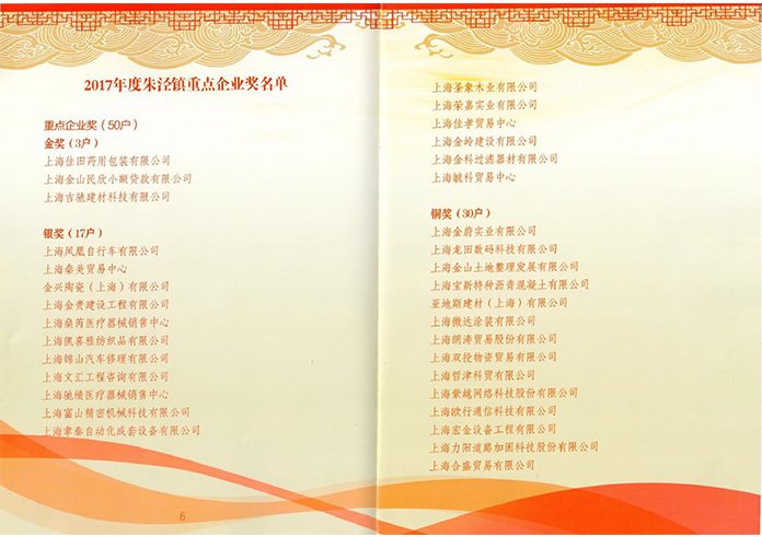 企业奖名单