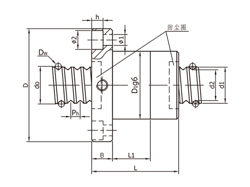 Internal loop ball screw assembly FG/FGD