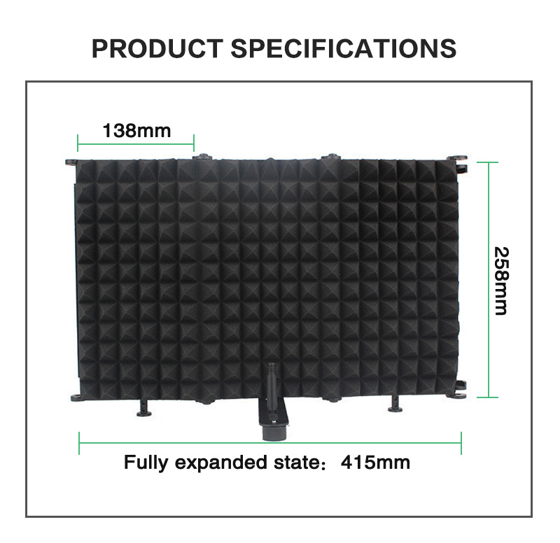 A32 Factory Wholesale Studio Three Doors With Bracket Shock Mount Soundproof Cover