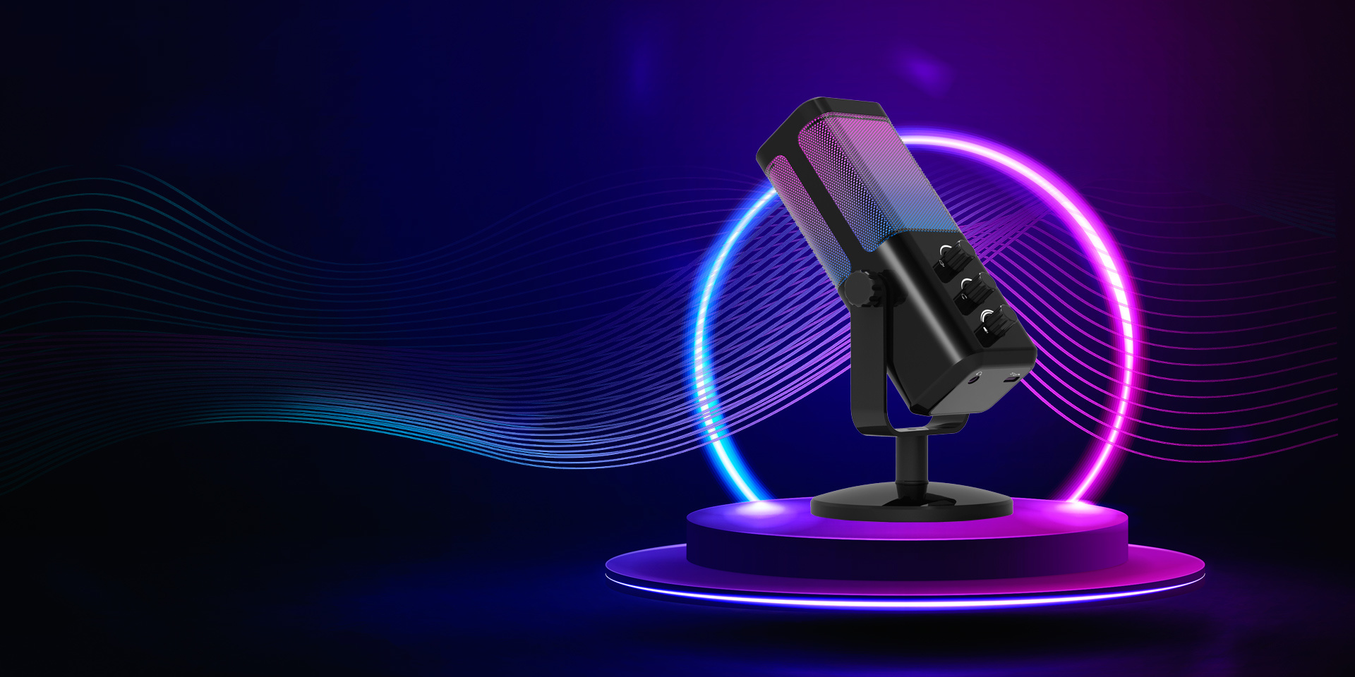 RGB Colorful Live Game Microphone