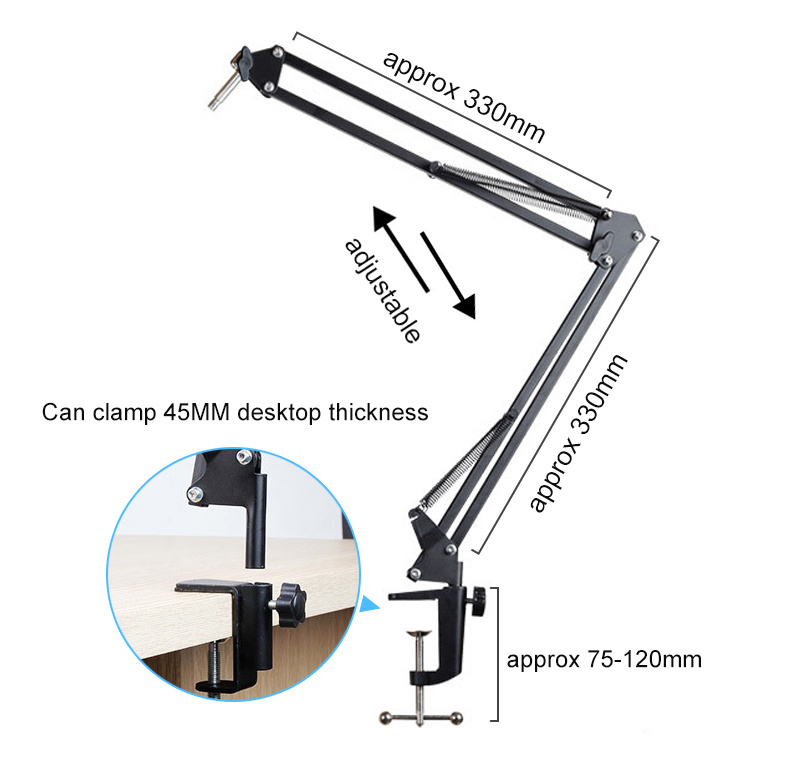 A33 Factory Wholesale Professional Desktop Microphone Stand