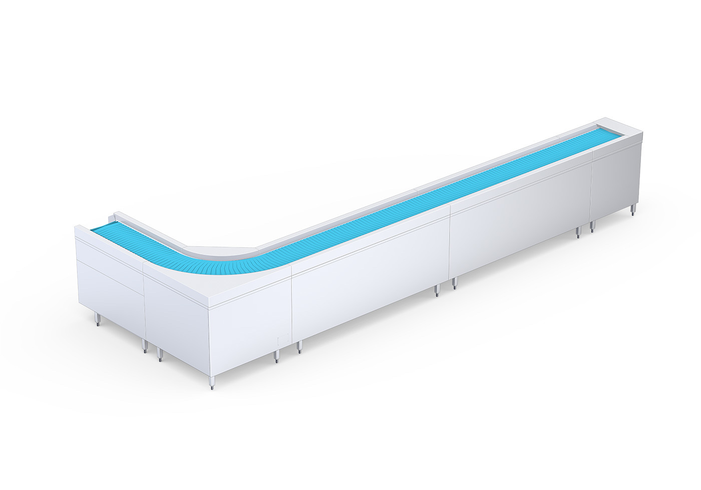 Slat conveyor line